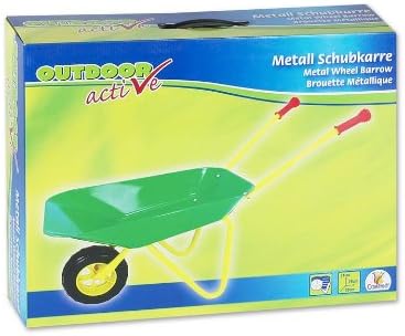 The Toy Company 9565 Outdoor active Schubkarre Metall grün und gelb