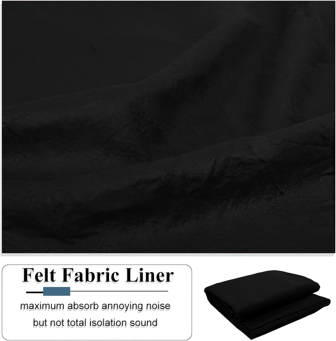 PONY DANCE Schallschutz Vorhang mit Abnehmbarem Filzfutter 2er Set H 240 x B 132 cm Dreilagige Verdu