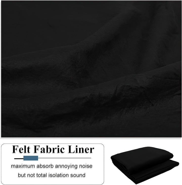 PONY DANCE Schallschutz Vorhang mit Abnehmbarem Filzfutter 2er Set H 240 x B 132 cm Dreilagige Verdu