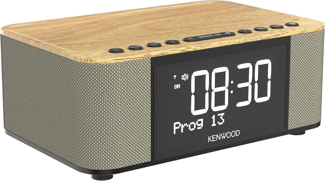 Kenwood CR-ST40DAB-M - Stereo Radiowecker mit 3 Weckzeiten, DAB+, UKW, Bluetooth, USB, Ladefunktion,