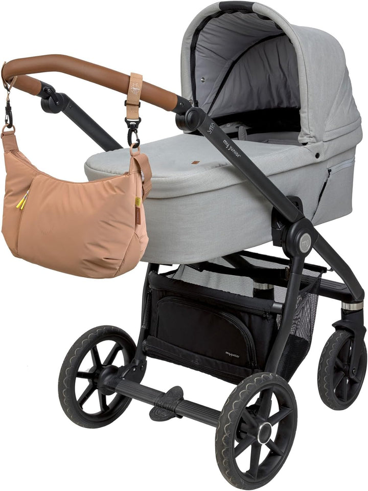 LÄSSIG Baby Wickeltasche zum Umhängen mit Wickelunterlage, Kinderwagenbefestigung, wasserabweisend/G