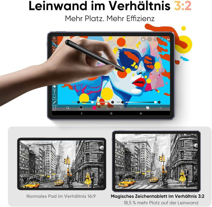 XPPen 12.2 Zoll Standalone Grafiktablett Display mit X3Pro 16384 Smart Stift, Android 8GB+256GB WiFi
