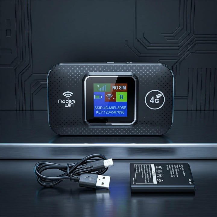4G LTE Mobiler WLAN Hotspot Tragbarer Router Mit SIM Kartensteckplatz 300 Mbit/s Für Bis Zu 10 Gerät