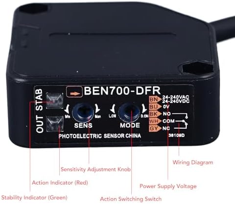 Fotoelektrischer Schalter – Fotoelektrischer Strahlsensor, Dämmerungssensor, Hochpräziser Infrarot N