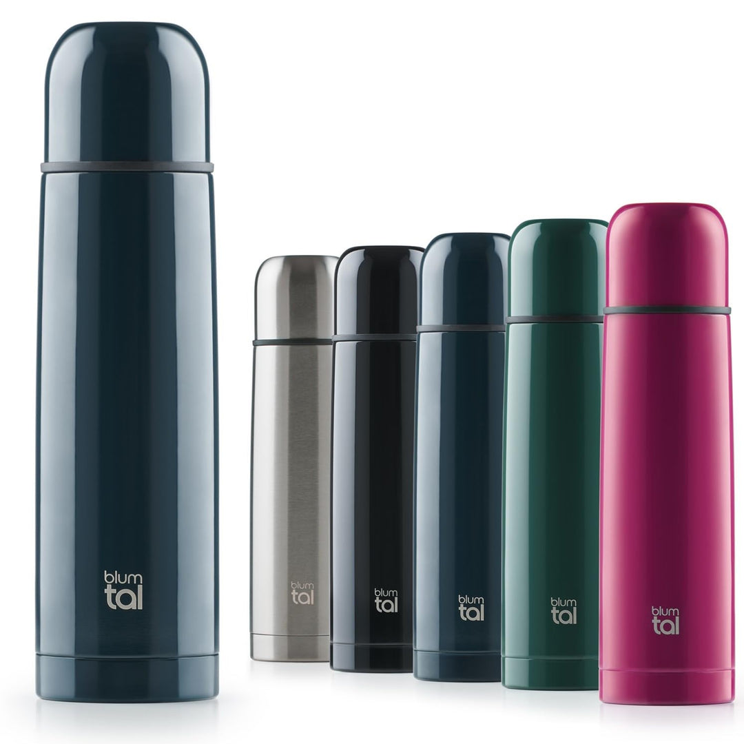 Blumtal® Thermosflasche 1L - BPA-freie Thermoskanne 1L für warm&kalt - auslaufsichere Isolierflasche