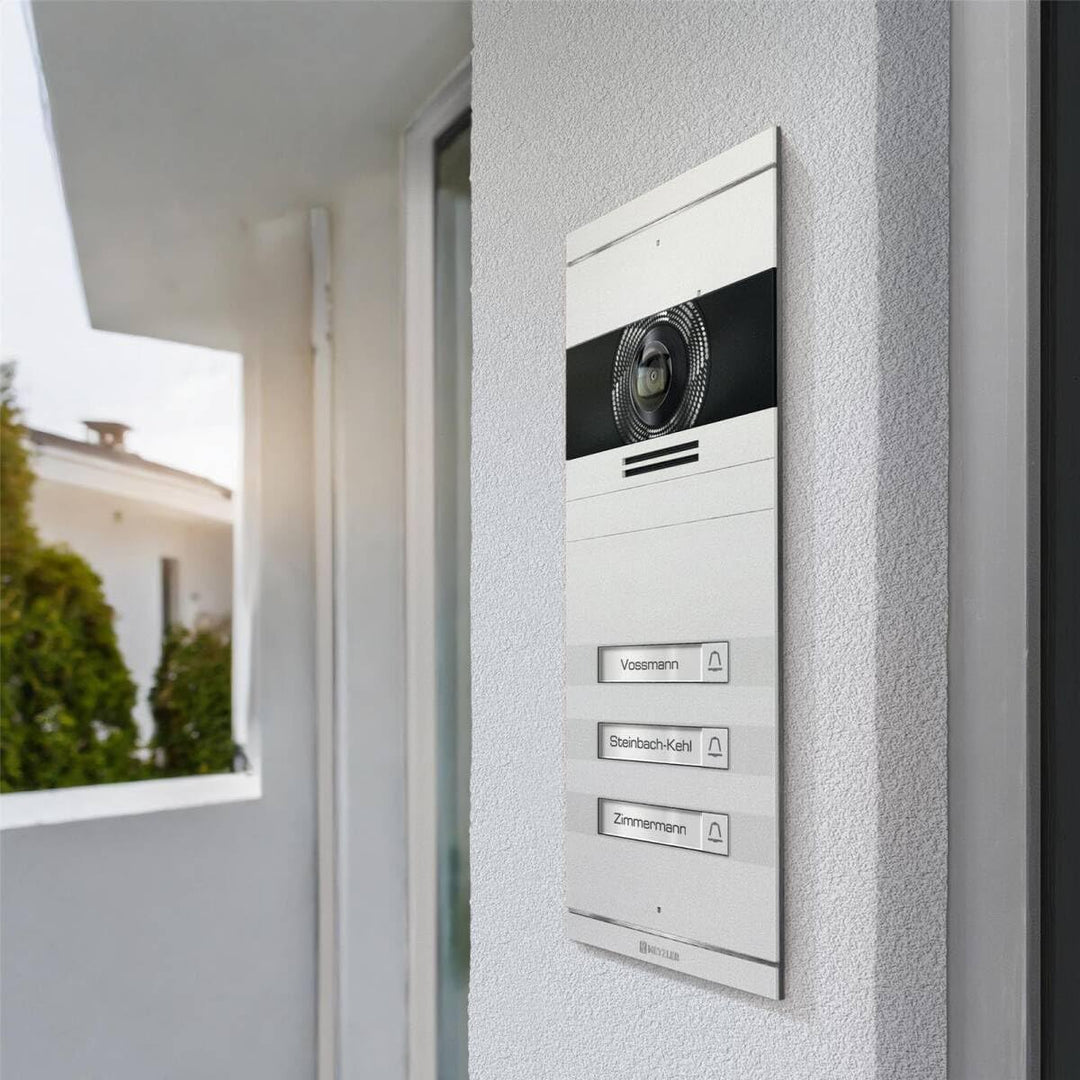 Metzler VDM10 2.0 Video Sprechanlage Komplett Set mit austauschbarem Namensschild - Anschluss 2-Drah