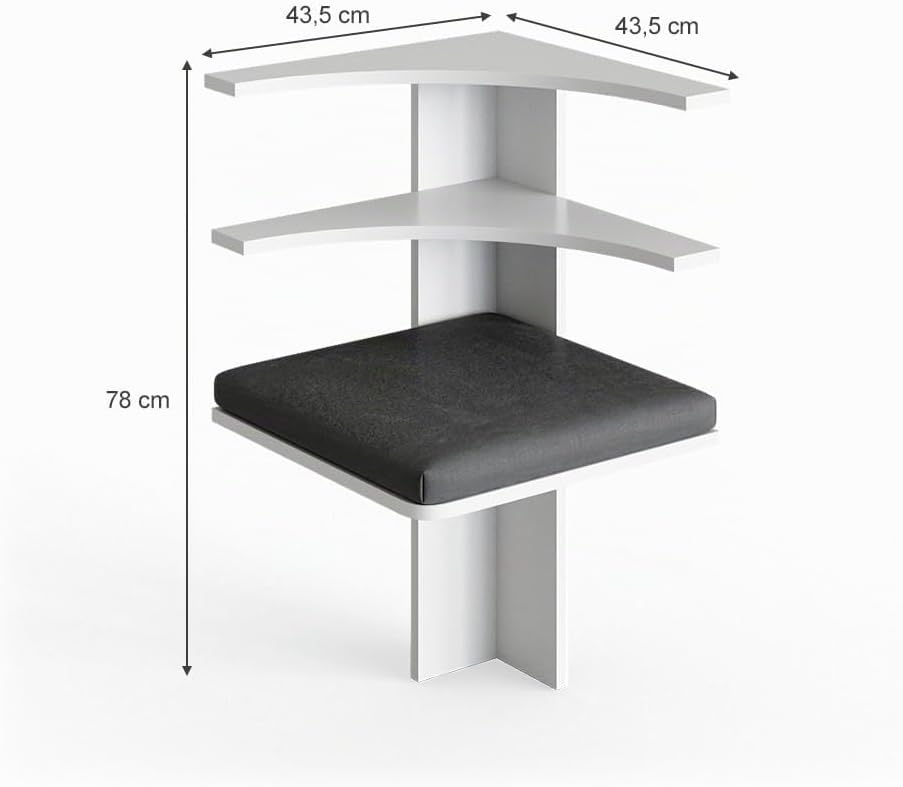 Vicco Esszimmer-Eckbank Roman, Weiss/Anthrazit, 43 x 43 cm Weiss Sitzecke, Weiss Sitzecke