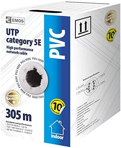 EMOS S9134 Datenkabel UTP CAT 5E PVC Basic, 305 m