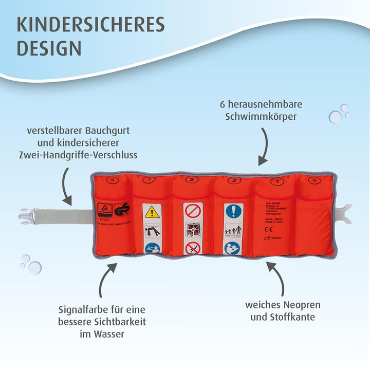 reer myswimbuddy Schwimmgürtel | Schwimmhilfe für Kinder und Kleinkinder | Individuell anpassbar | S