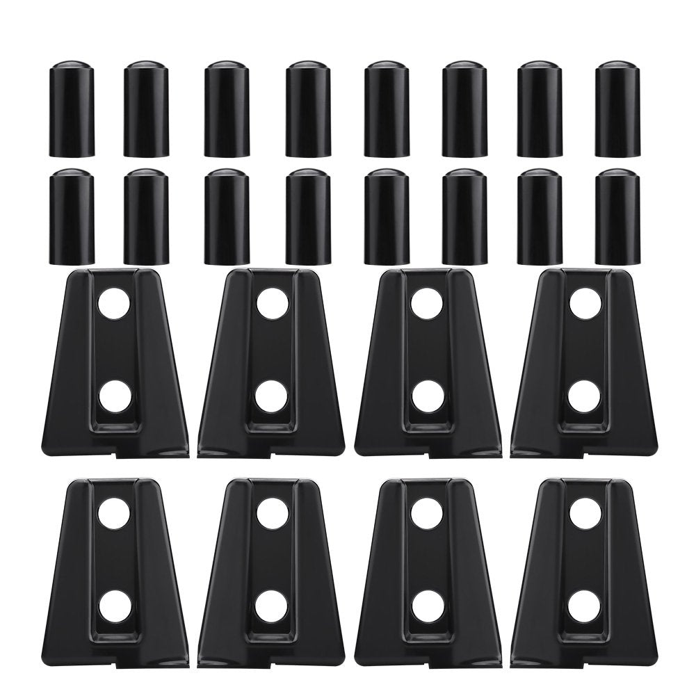 Dioche Scharnierabdeckungen, 8 Schwarze Autotürscharnierabdeckungen für Jeep Wrangler JK Unlimited 4