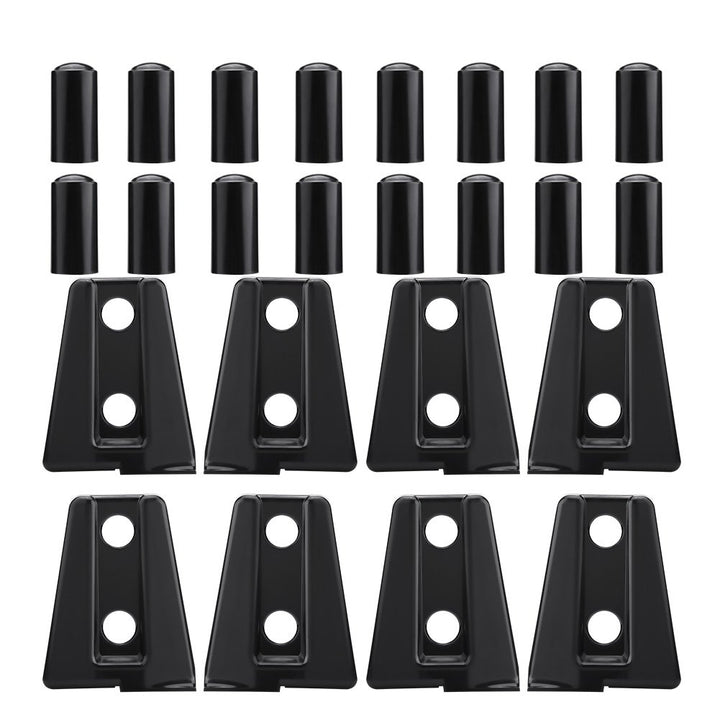Dioche Scharnierabdeckungen, 8 Schwarze Autotürscharnierabdeckungen für Jeep Wrangler JK Unlimited 4
