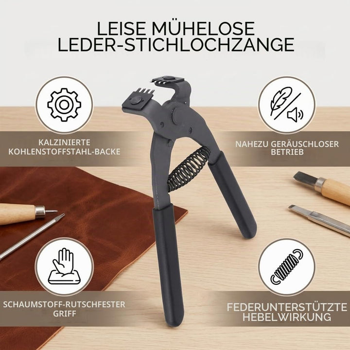 HEEPDD Leder Stanz Werkzeug, 4mm Silent Leder Locher Carbon Stahl Leder Handwerk Stanzwerkzeuge(4mm-