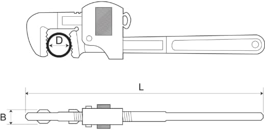 Llave Tubo Stillson 8 Professionell, Professionell