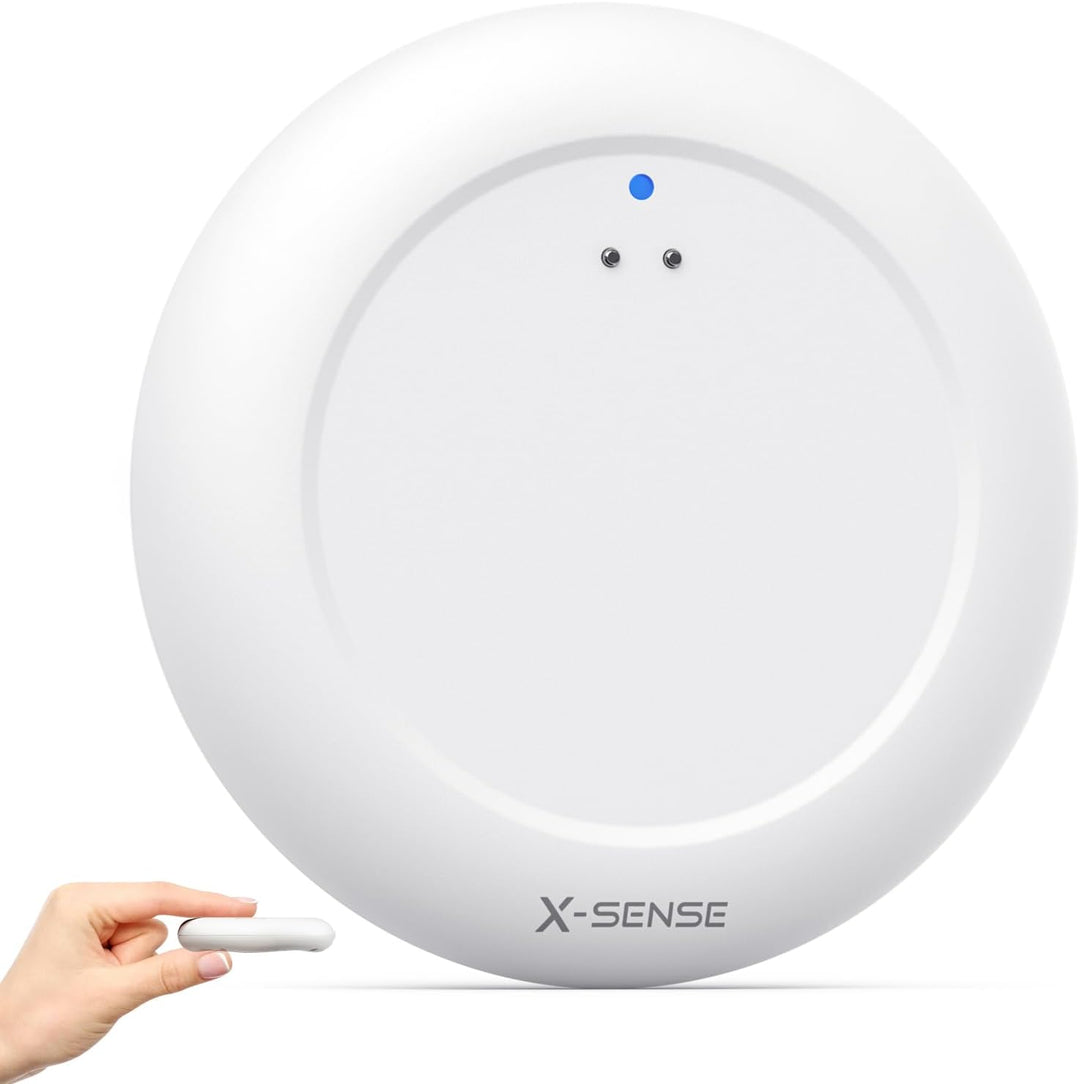 X-Sense Wassermelder WLAN, Smarter Wassermelder, mit App-Warnungen（nur 2.4Ghz）, wasserdicht nach IP6