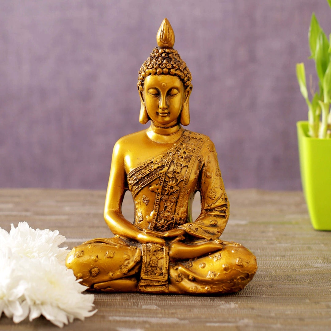 Tied Ribbons Buddha Statue for Home Décor- Buddha Showpiece for Home Decoration Buddha Statue Orname