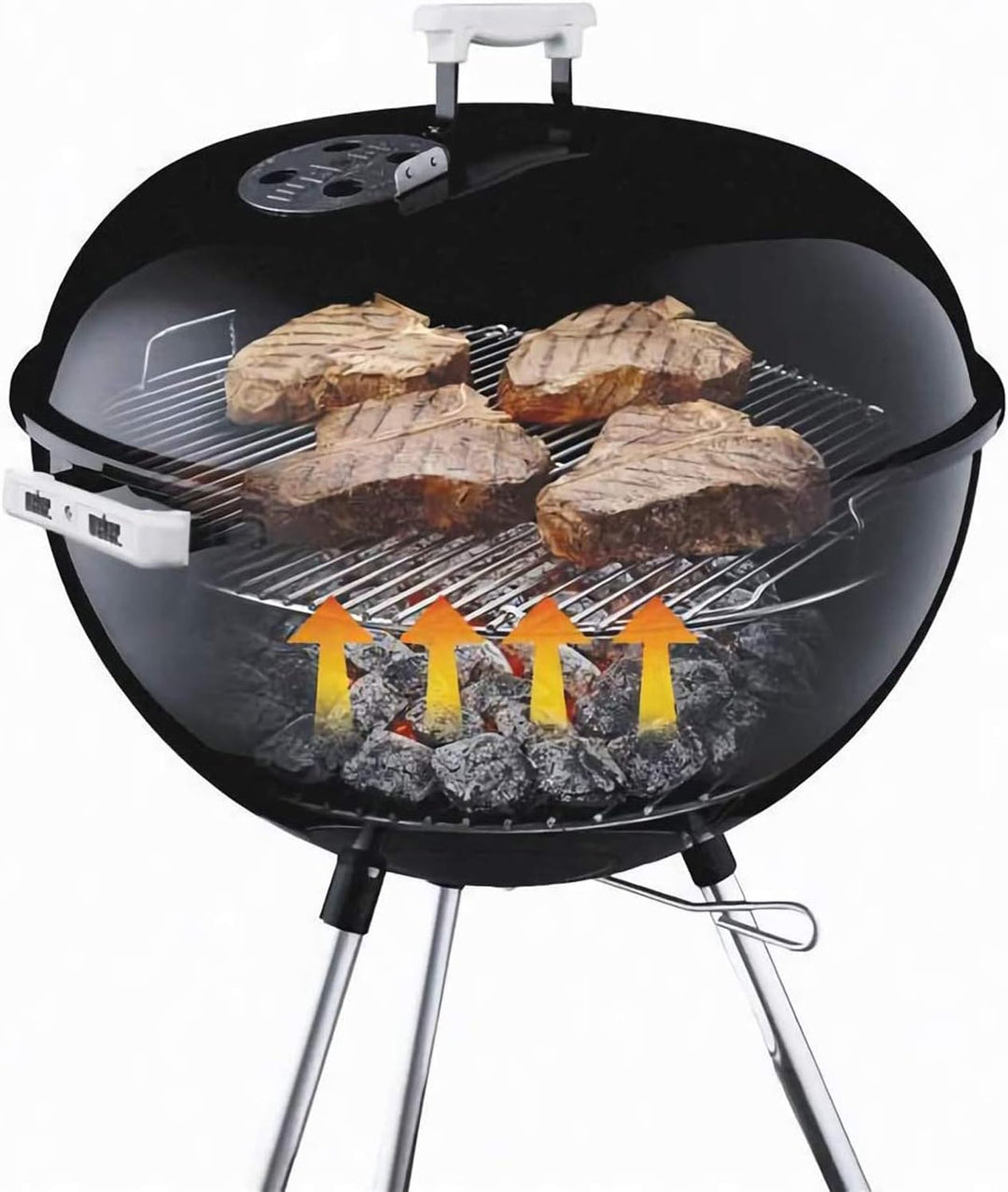 GFTIME Holzkohlegrill Ersatzteilset mit Rotor für Weber 57cm One-Touch, Master-Touch und Bar-B-Kettl
