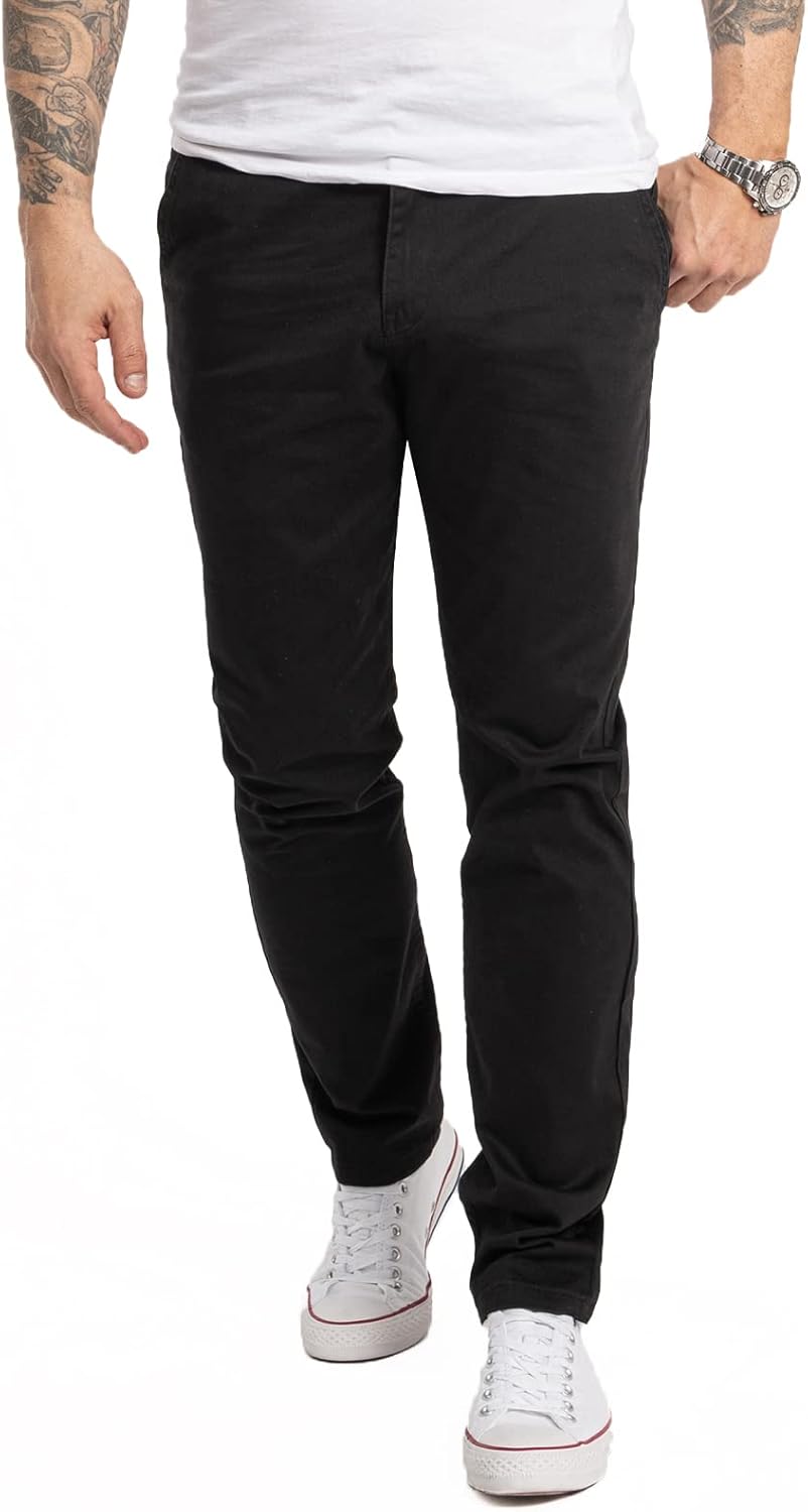 Indumentum Chino Hose Basic Regular Fit IR-506 36W / 30L Schwarz, 36W / 30L Schwarz