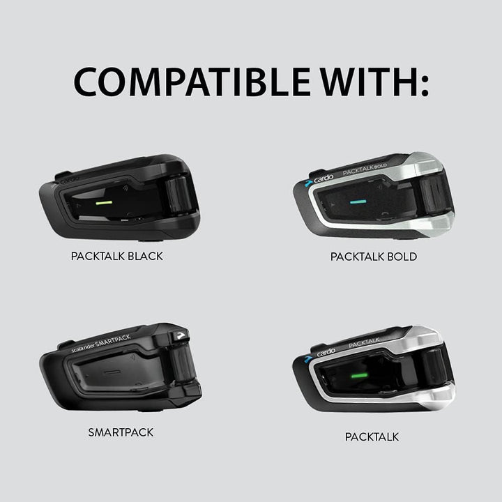 Cardo KIT 2. PACKTALK Kopfhörer Unterstützung 2 Mikrofone 2 Kopfhörer/Stick Base Support.PTALK Noir