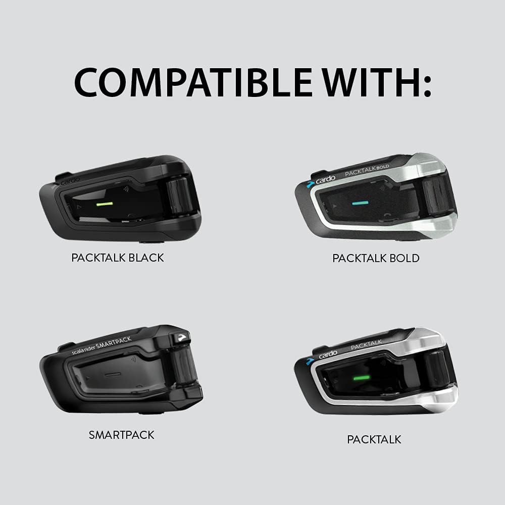Cardo KIT 2. PACKTALK Kopfhörer Unterstützung 2 Mikrofone 2 Kopfhörer/Stick Base Support.PTALK Noir