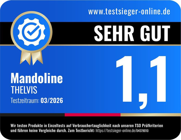 Premium Mandoline Gemüsehobel Edelstahl | sicher und modern | kein Klingenwechsel | Gemüseschneider