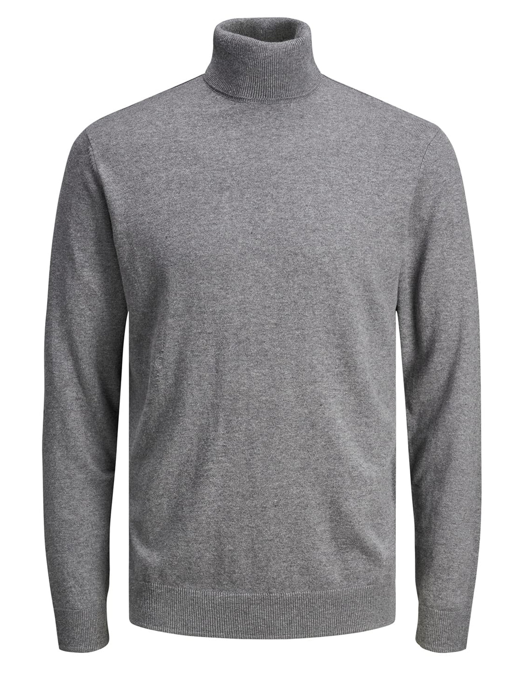 JACK & JONES Emil Knit Roll Neck Jumper M Grey Melange, M Grey Melange