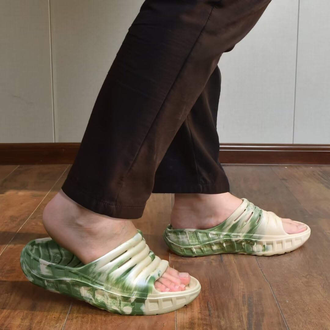 KuaiLu Recovery Sandalen Herren Bequeme Plantarfasziitis Schlappen Orthopädische Offene Zehen Männer