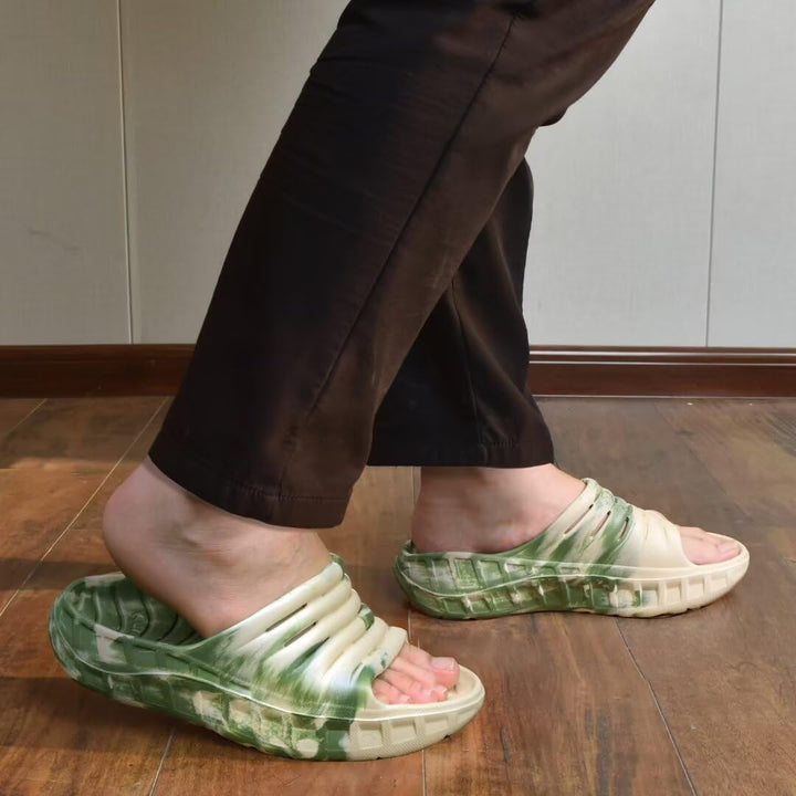 KuaiLu Recovery Sandalen Herren Bequeme Plantarfasziitis Schlappen Orthopädische Offene Zehen Männer