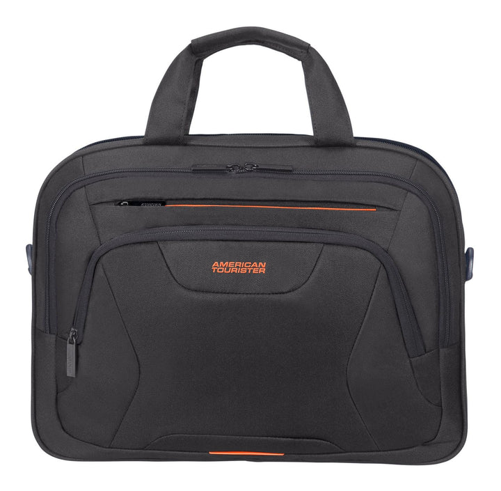 American Tourister at Work Aktentasche, 42 cm, 15 Liter, Black/Orange Schwarz (Black/Orange) M (15.6