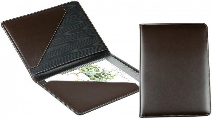 DELMON VARONE - Personalisierbare Urkundenmappe DIN A4 aus Cambridge Top Grain Leder braun, Dokument