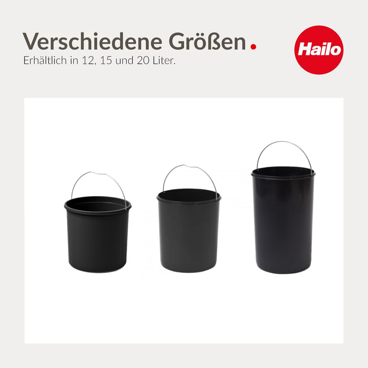 Hailo Inneneimer 15 Liter schwarz - 1138739, 15 Liter