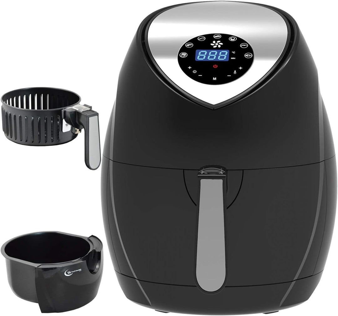 FRITTEUSE OHNE FETT HEISSLUFT-FRITTEUSE DIGITAL MULTI FRITTEUSE HEISSLUFT ECO-AIR-PROFI DC-1400W sch