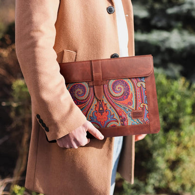 Londo Echtleder Tasche/Hülle Kompatibel mit MacBook Pro - 15 & 16 Zoll (Braun) 15-16 inches Brown, 1