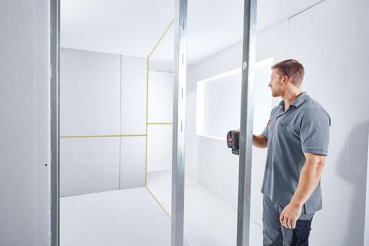Flex Kreuzlinien Laser mit Empfängermodus (selbstnivellierend, horizontale + 2 vertikale Linien, Gen