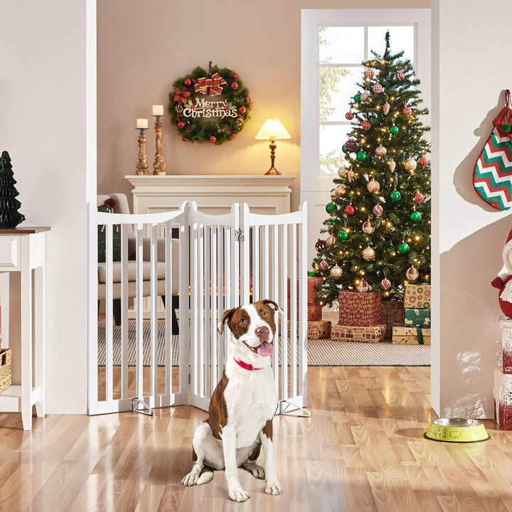 Yaheetech Absperrgitter Hund Schutzgitter, HxB: 90,5 x 151,5 cm, kaminschutzgitter mit 2 Stützfüssen