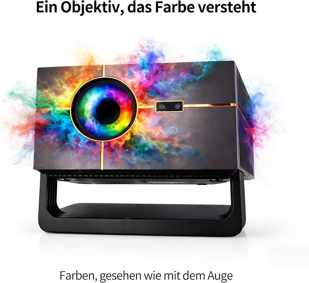 Beamer mit 4K Unterstützung für Heimkino – Beamer Heimkino Projektor 4K mit Autofokus & automatische