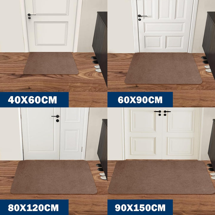 Schmutzfangmatte 60x90cm,Superdünn InnenFussmatte, Saugfähiges Rutschfester Teppich, strapazierfähig