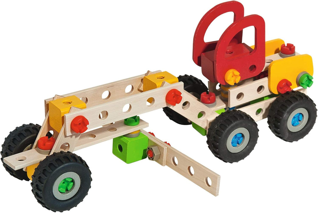 Eichhorn 100039058 - Constructor Harvester, 140-tlg., Holz Konstructions-Set, 3 Verschiedene Modellv