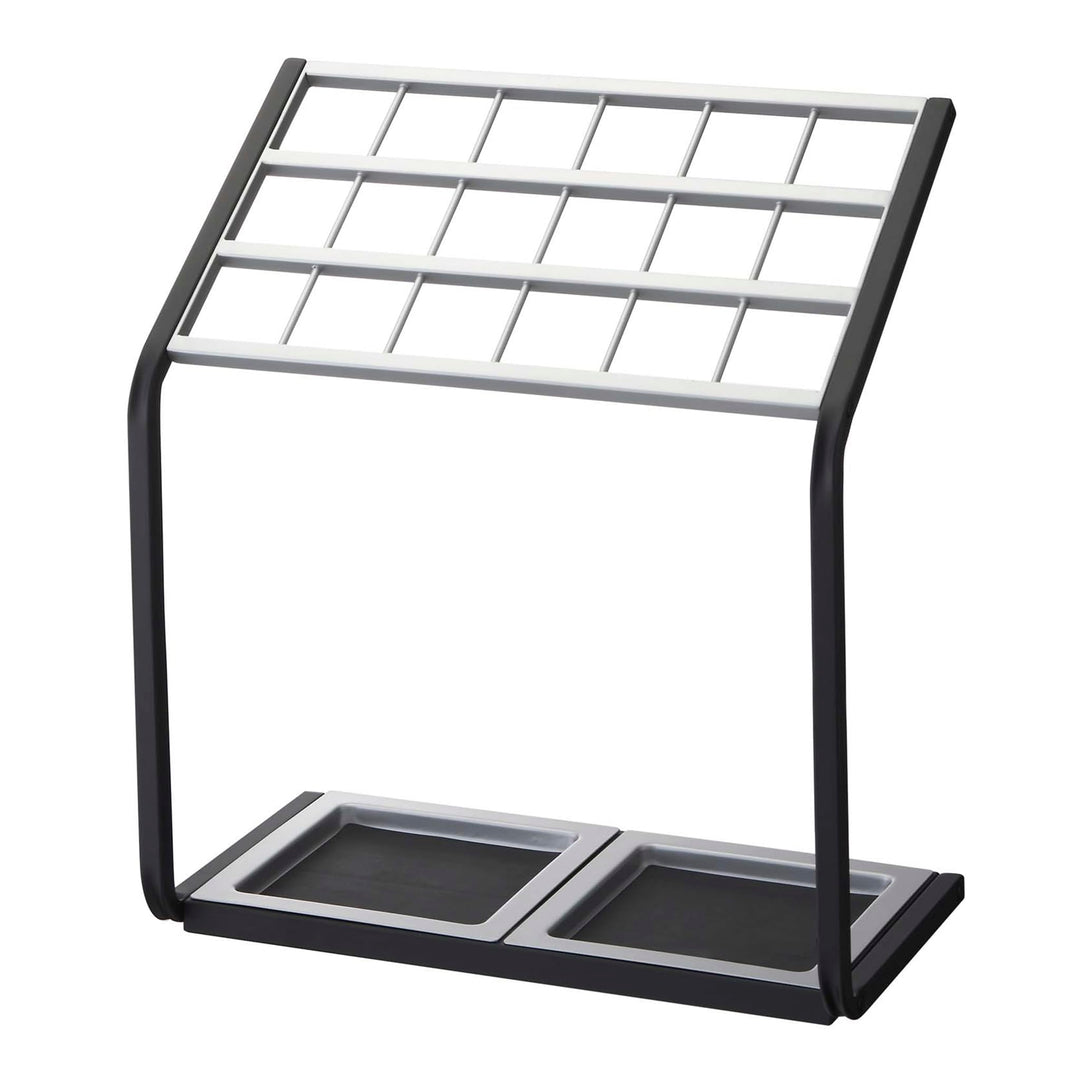 YAMAZAKI Schirmständer Gitter, schwarz-silber One Size Schwarz, One Size Schwarz