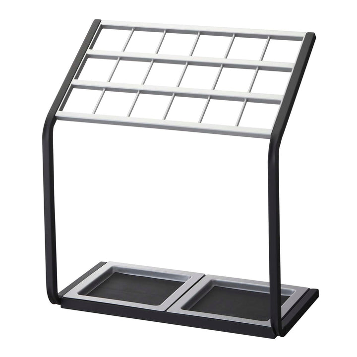YAMAZAKI Schirmständer Gitter, schwarz-silber One Size Schwarz, One Size Schwarz