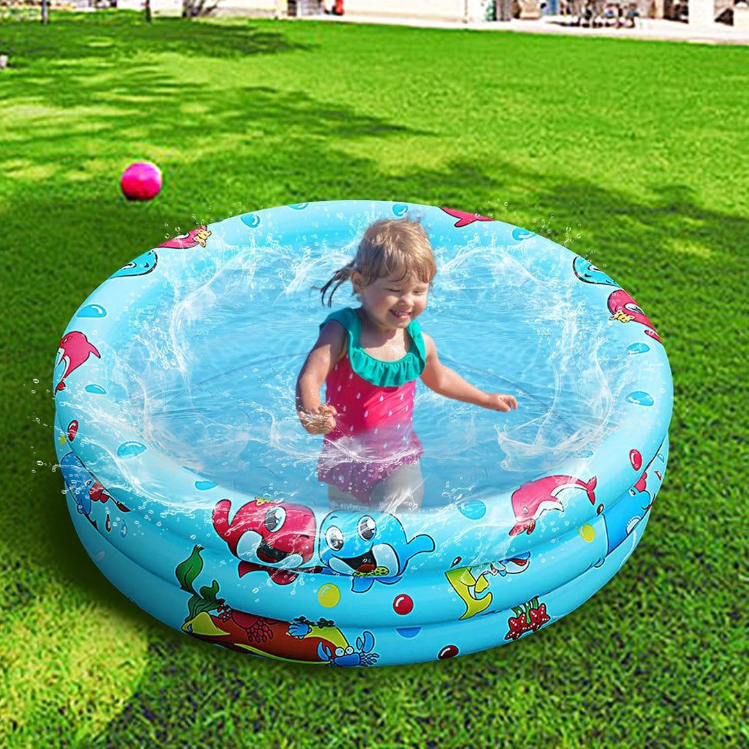 Kinderpool | 90 cm aufblasbares rundes Spielbecken,Gartenpool für Kinder | für, See, Park, Hof, Outd