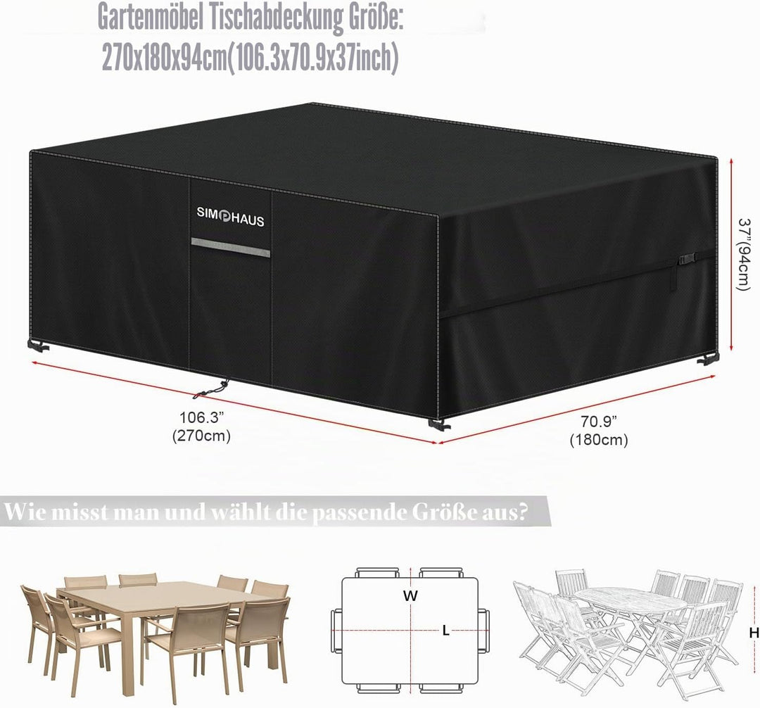 Gartenmöbel Abdeckung Wasserdicht Gartenlounge Abdeckung | Schutzhülle Gartenmöbel Winterfest Abdeck