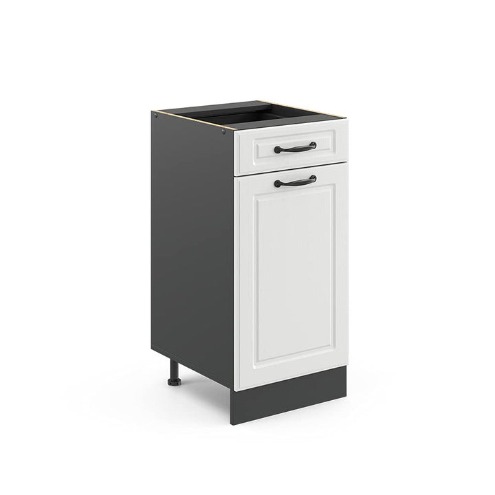 Vicco Küchenunterschrank R-Line, Weiss Landhaus/Anthrazit, 40 cm ohne Arbeitsplatte Weiss Landhaus S