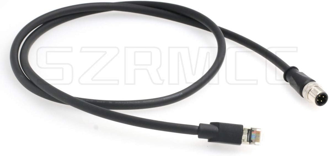SZRMCC M12 4-Pin auf RJ45 Stecker Industrial Ethernet Abgeschirmtes Kabel Cat5e Hochflexibles Indust