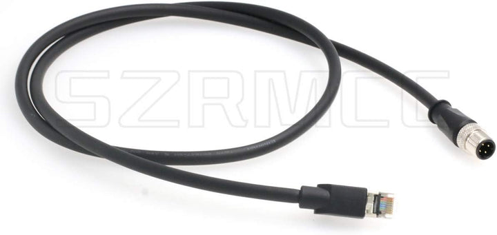 SZRMCC M12 4-Pin auf RJ45 Stecker Industrial Ethernet Abgeschirmtes Kabel Cat5e Hochflexibles Indust