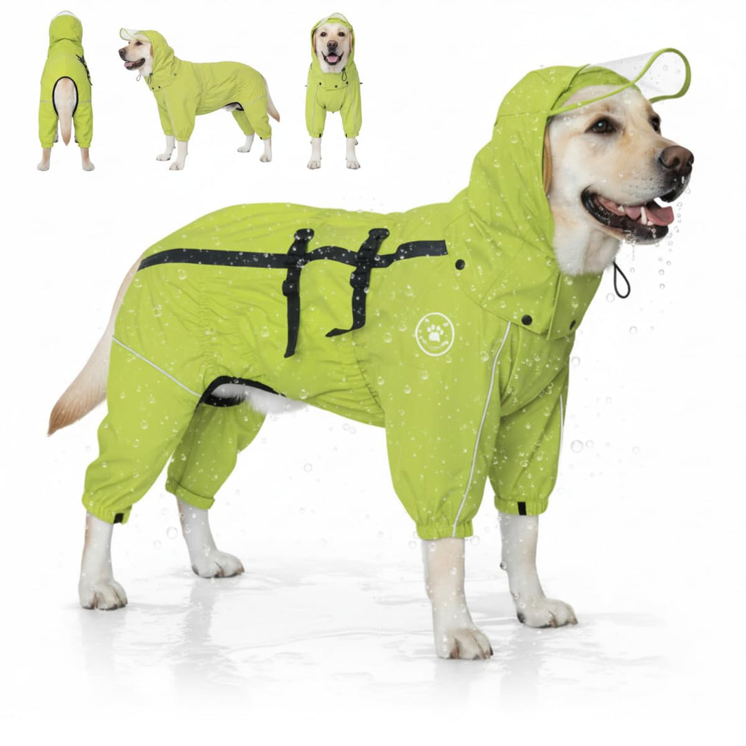 Wasserdichter Hunderegenmantel Leichter hundepullover mit integrierten beinabschlüssen und Abnehmbar