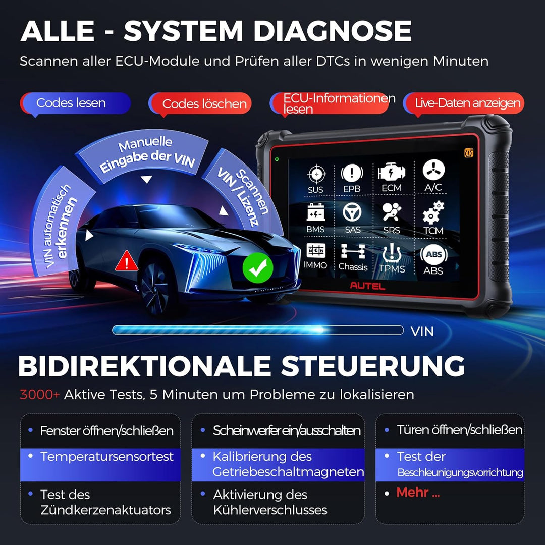 Autel MaxiPRO MP900-TS OBD2 Diagnosegerät: 2024 Aufwertung von MP808S-TS/MP808BT Pro/MS906TS, DoIP C