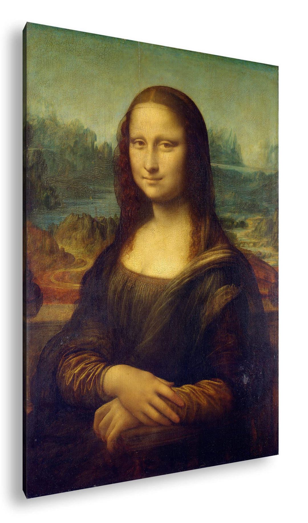 deyoli Die Mona Lisa von Leonardo Da Vinci Format:75x50 cm als Leinwandbild, Motiv fertig gerahmt au