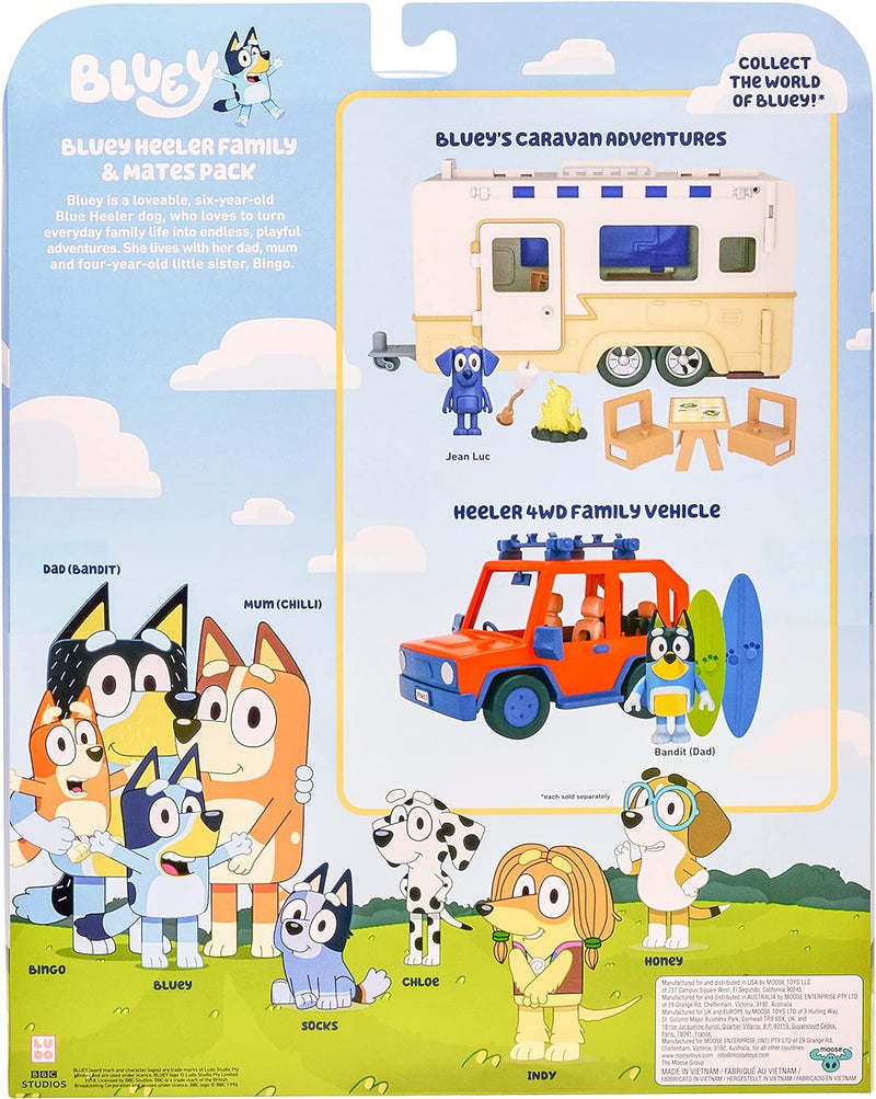 Bluey Blueys 8er-Figurenpack Familie und Freunde: 6,3–7,6 cm grosse Figuren mit beweglichen Gelenken