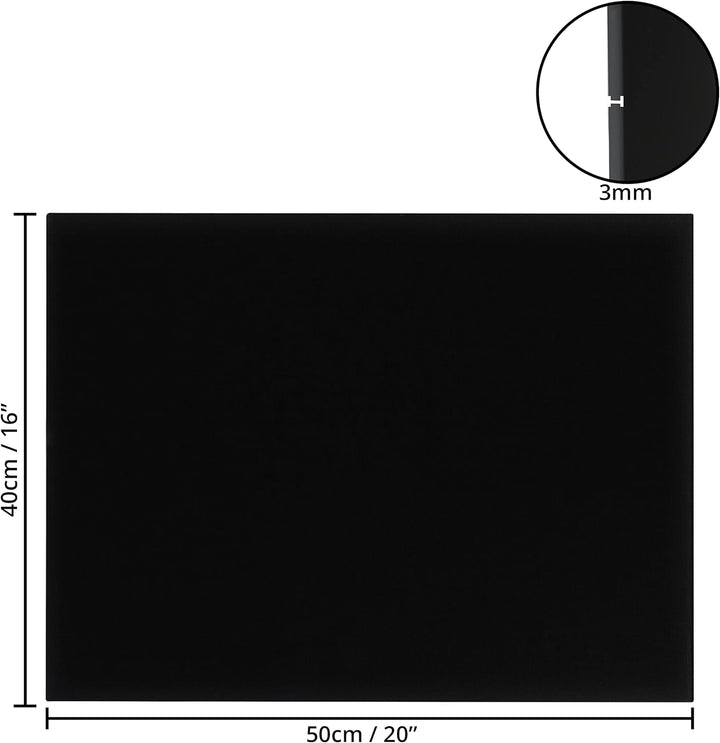 Belle Vous 4 Stk Leere Schwarze Leinwände zum Bemalen - 40 x 50 cm - Vorgespannte Grosse Leinwand -