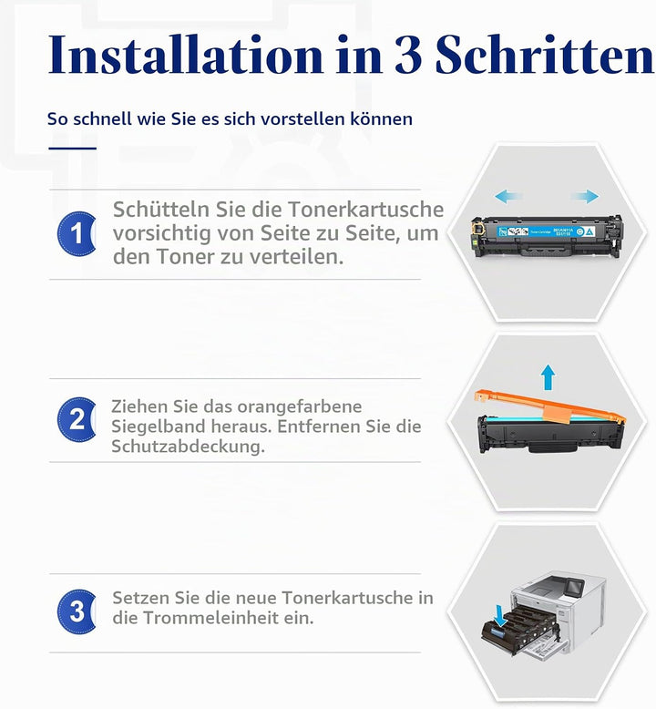 STAROVER Wiederaufbereitet Toner für HP 305X CE410X 305A CE411A für HP Laserjet Pro Color MFP M475dw